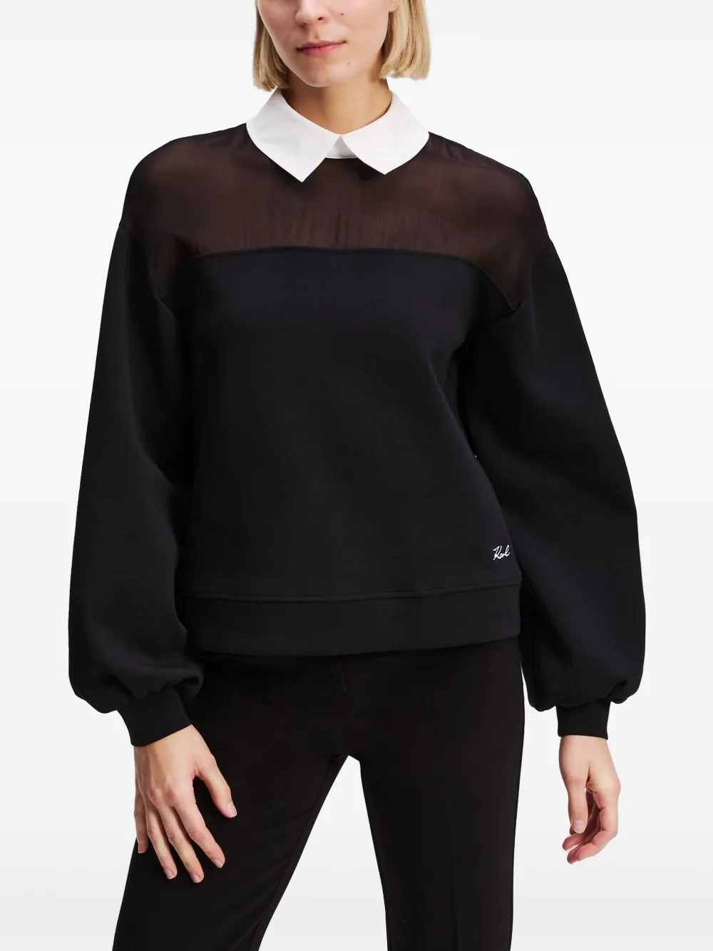 Karl Lagerfeld Sweater met logoprint Zwart
