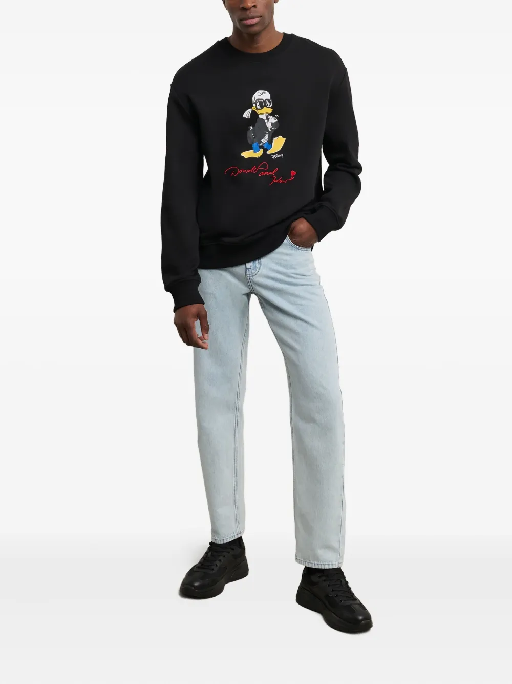 Karl Lagerfeld x Disney cotton-blend sweatshirt - Zwart