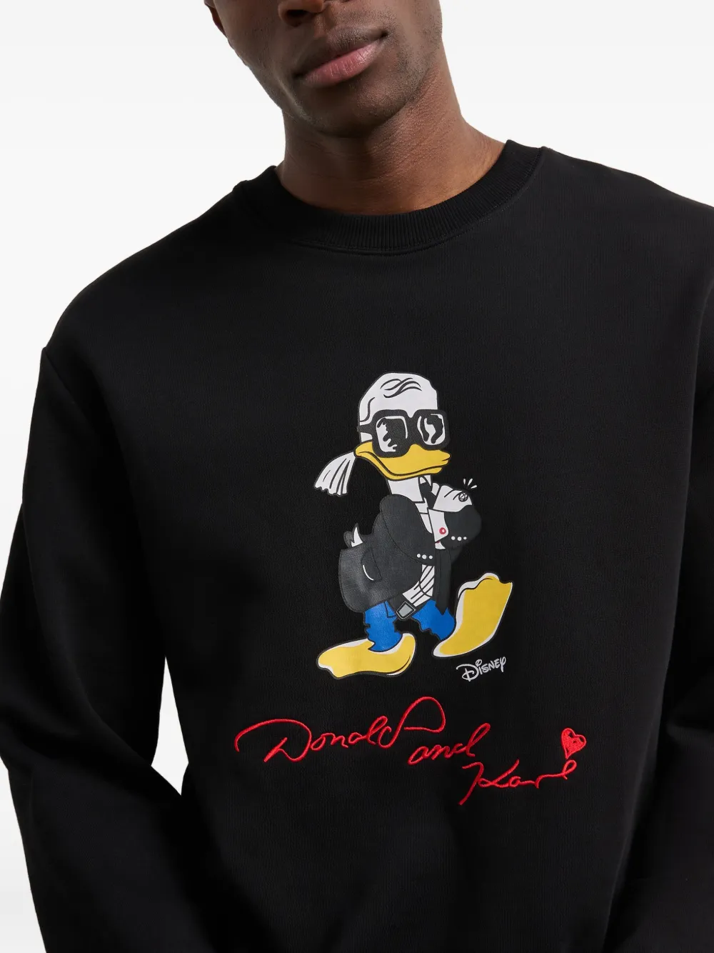 Karl Lagerfeld x Disney sweater van katoenblend Zwart