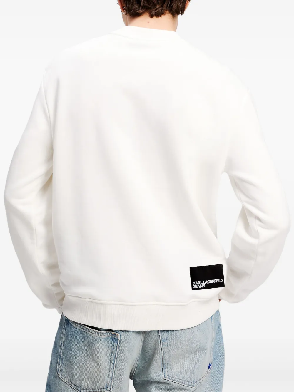 Karl Lagerfeld Jeans Sweater met logoprint Wit