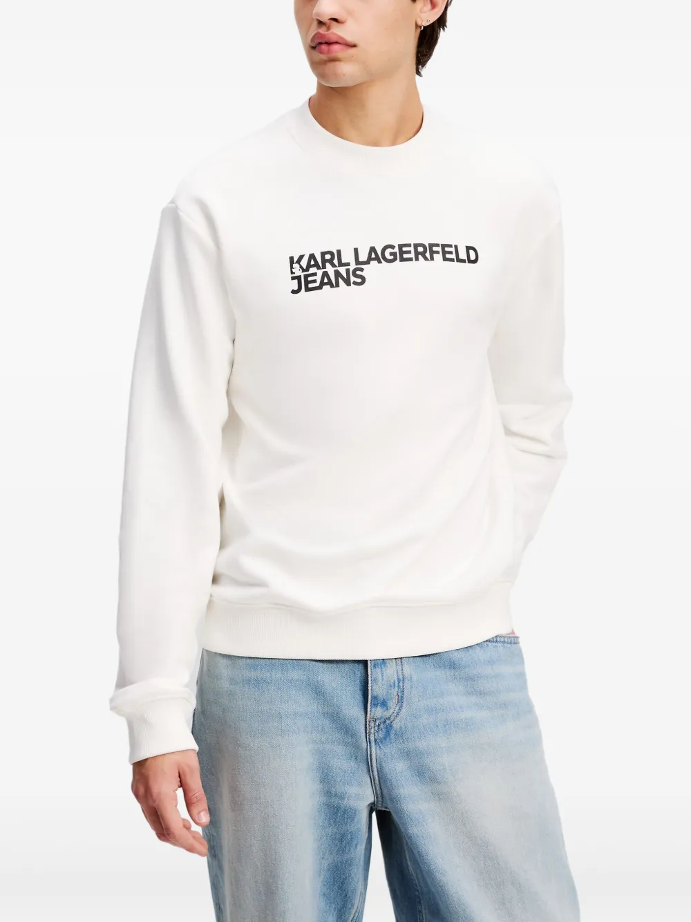 Karl Lagerfeld Jeans Sweater met logoprint Wit
