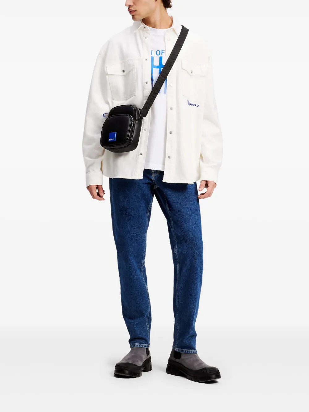 Karl Lagerfeld Jeans Jeans met toelopende pijpen - Blauw