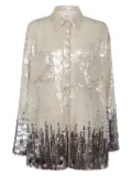 Aviù sequin-embellished shirt - Neutrals