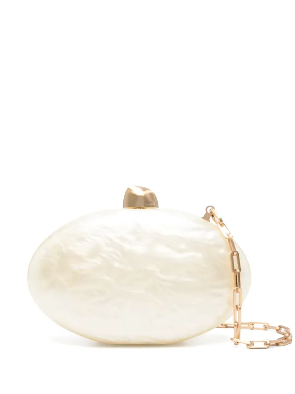 Cult Gaia Eviana Clutch Bag Neutrals FARFETCH UK