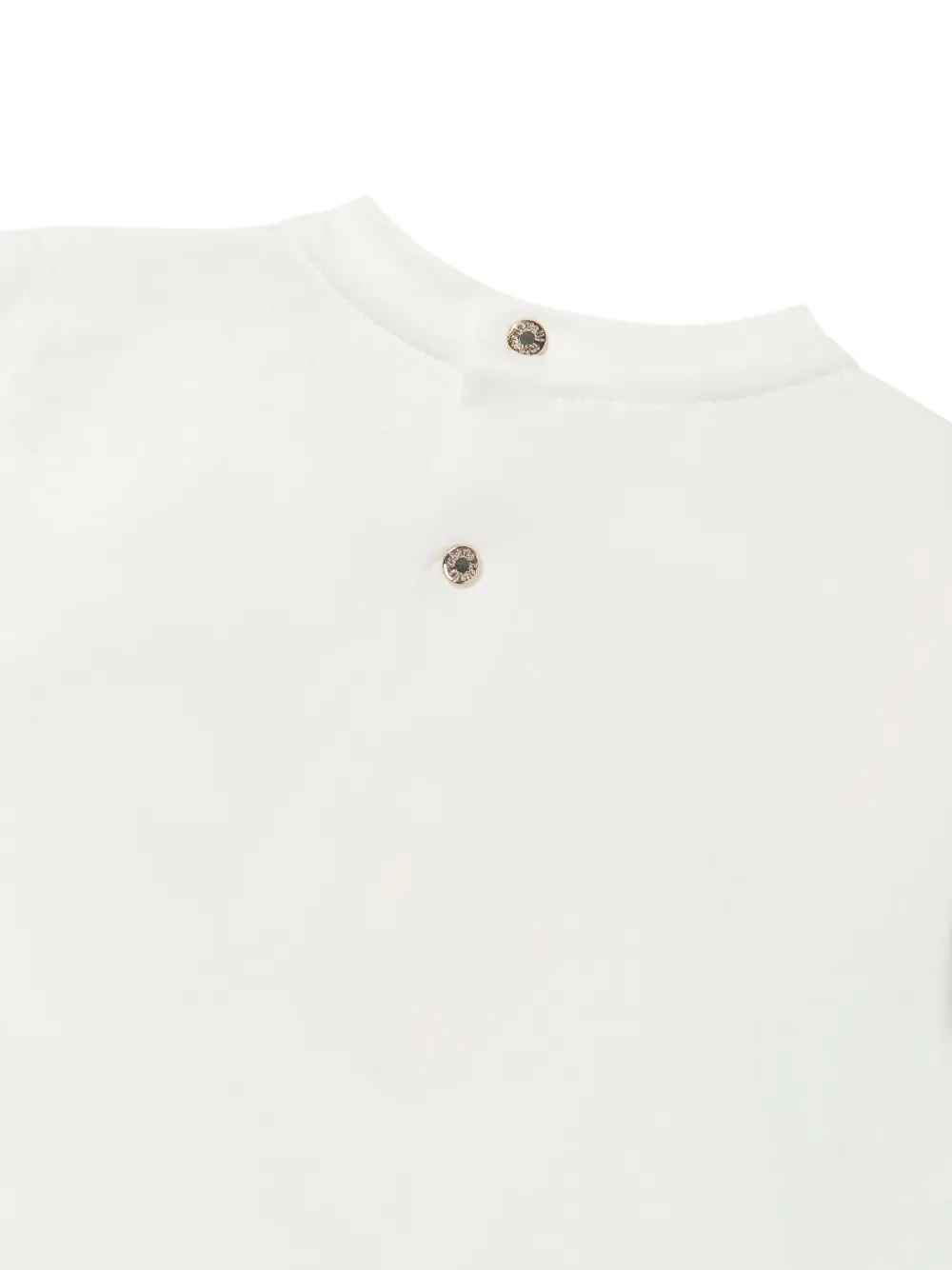 Roberto Cavalli Junior T-shirt met geborduurde bloemen Wit