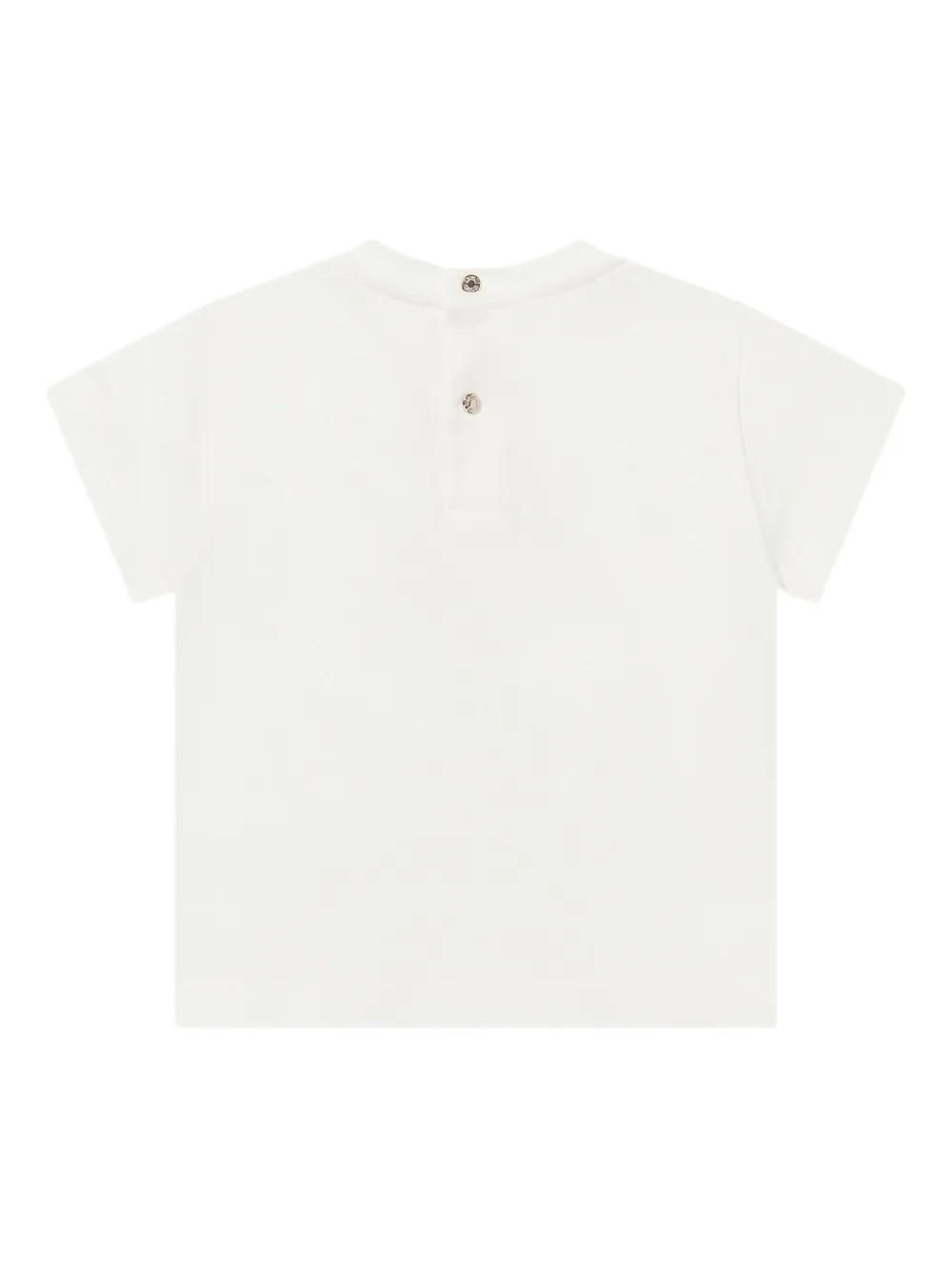 Roberto Cavalli Junior T-shirt met geborduurde bloemen Wit