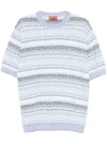 Missoni zigzag-woven T-shirt - Blue