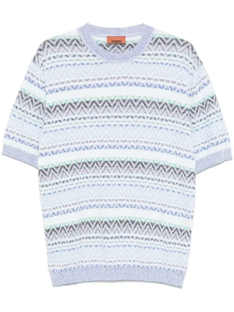 Missoni playera entretejida en zigzag