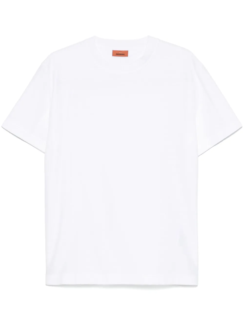 tonal-zigzag cotton T-shirt