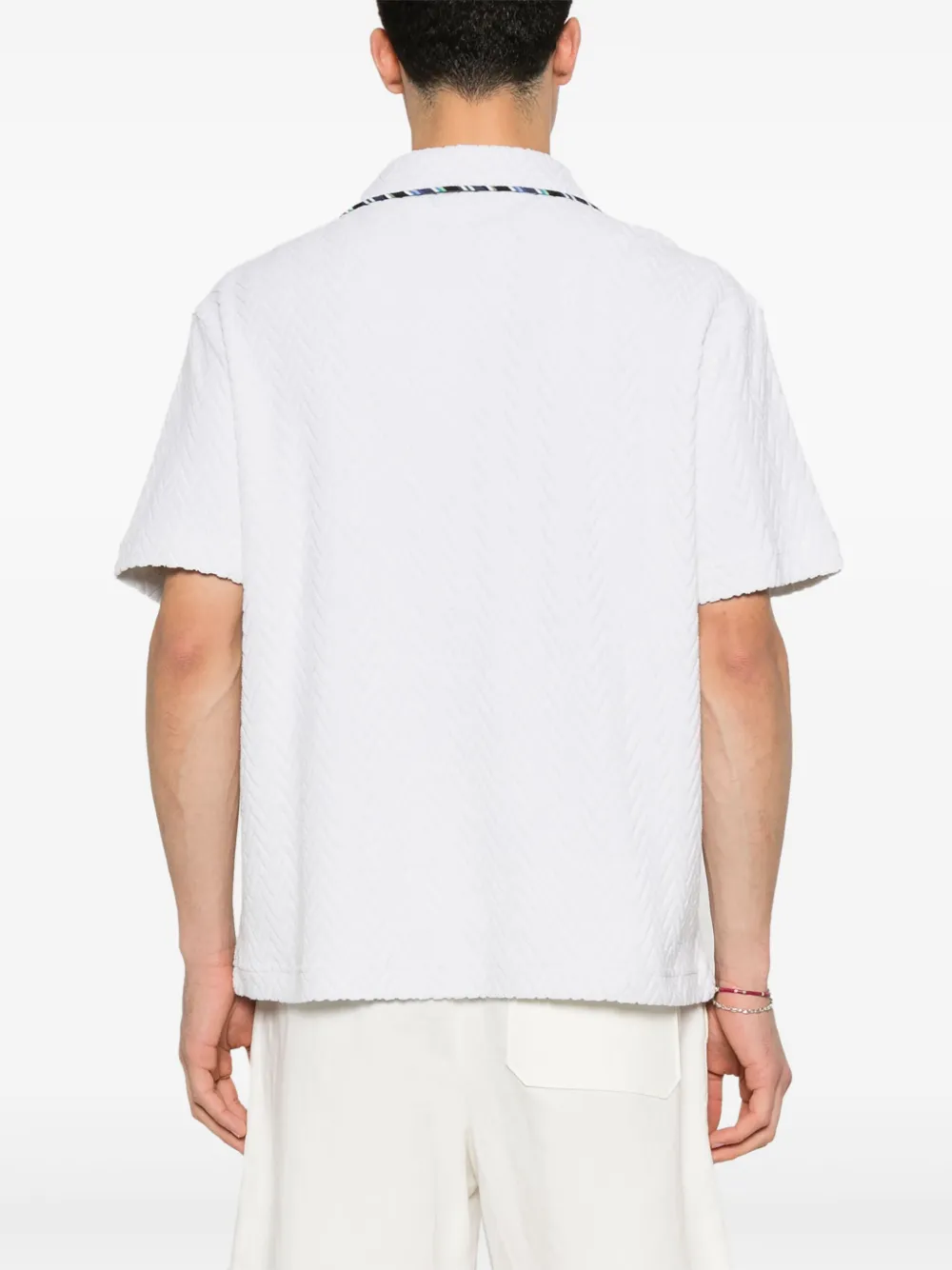 Missoni Badstof overhemd met zigzag-patroon Wit