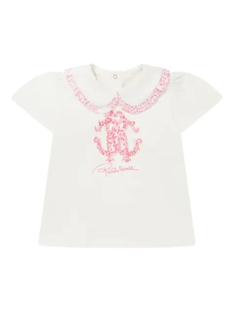 Roberto Cavalli Junior monogram-print T-shirt