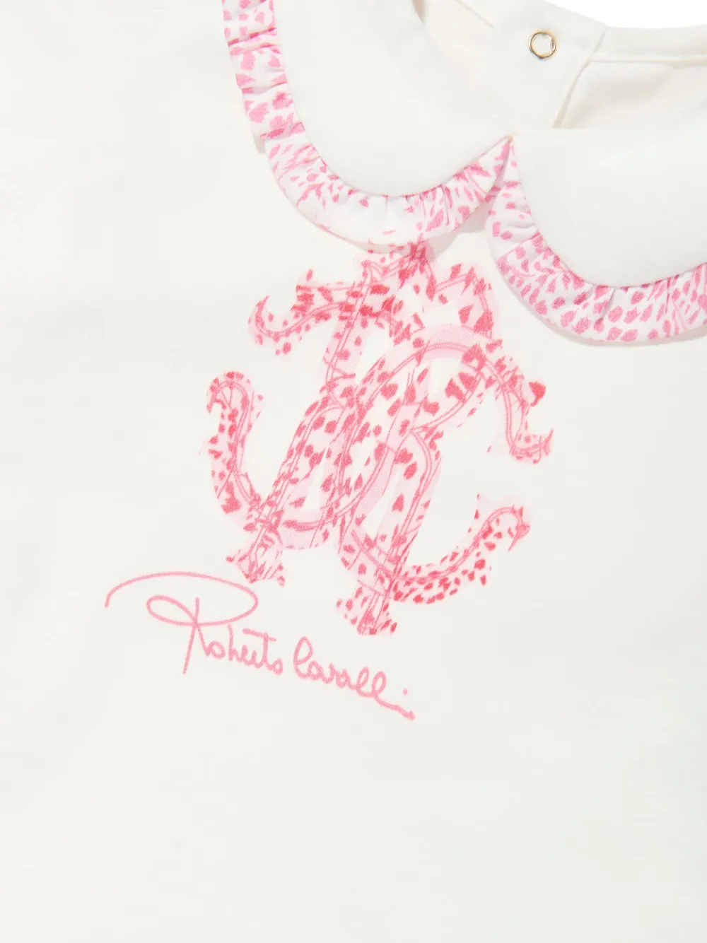Roberto Cavalli Junior T-shirt met monogramprint Wit