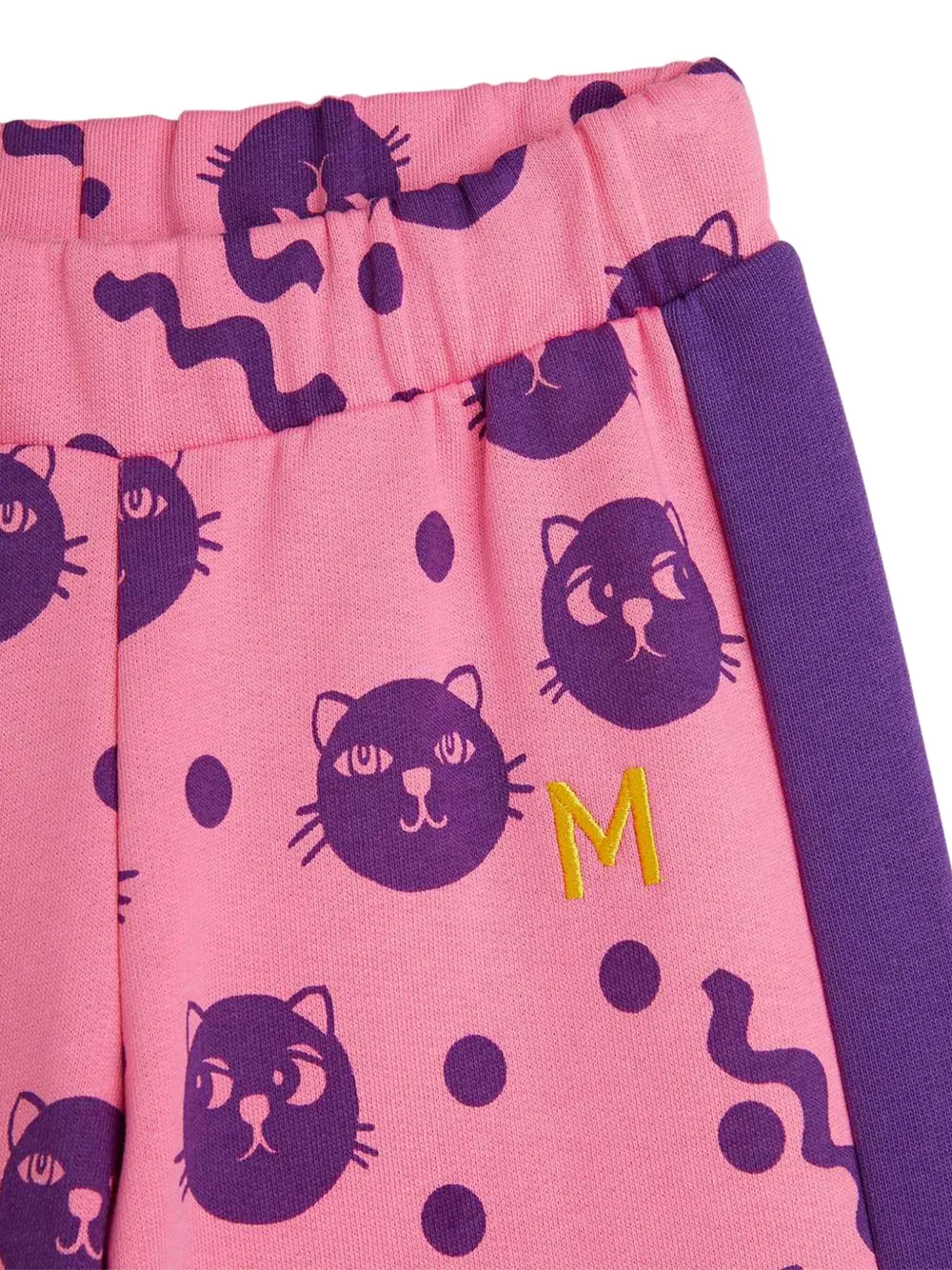  Mini Rodini Pantalones Con Gato Estampado - Rosa 
