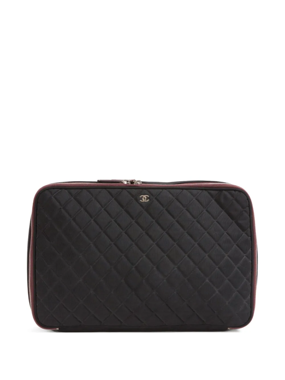 CHANEL Pre-Owned 2000s large Nylon Quilted Laptop case bag | Black | Image 1