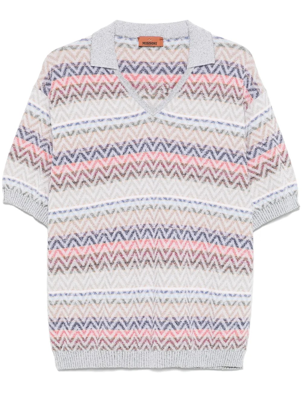 zigzag-woven T-shirt