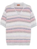 Missoni zigzag-woven T-shirt - Neutrals