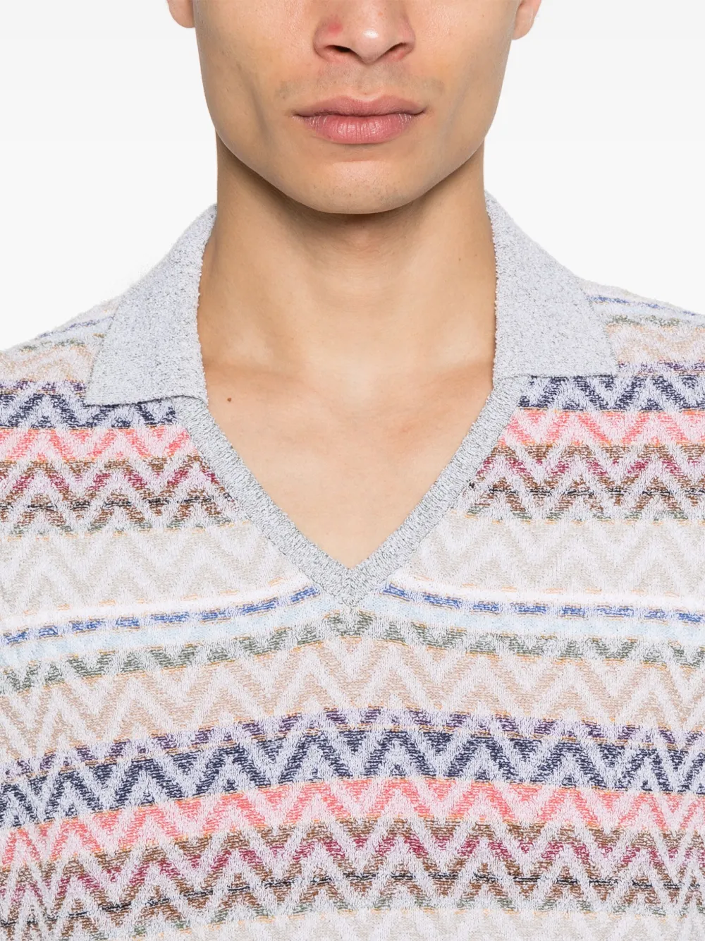 Missoni T-shirt met zigzag-patroon Beige