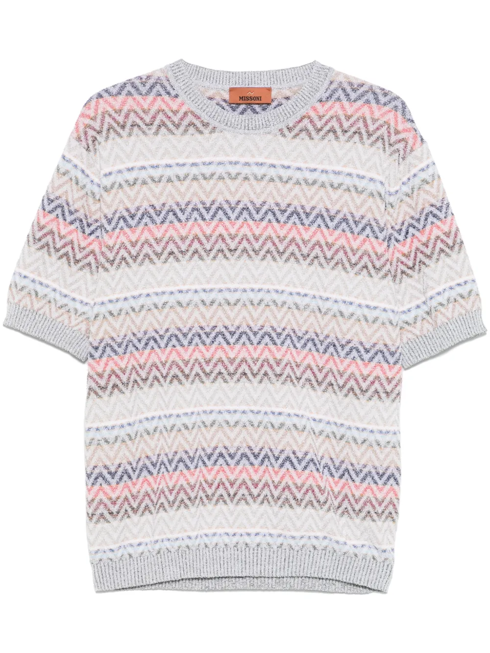 zigzag-woven T-shirt