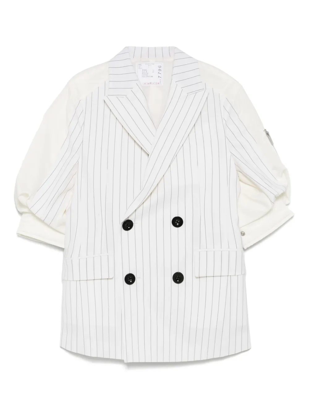 striped panelled blazer