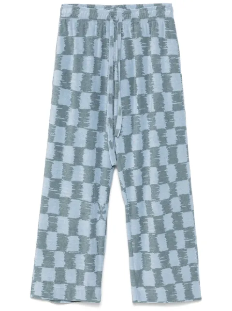 Bonsai pantalones con cuadros estampados