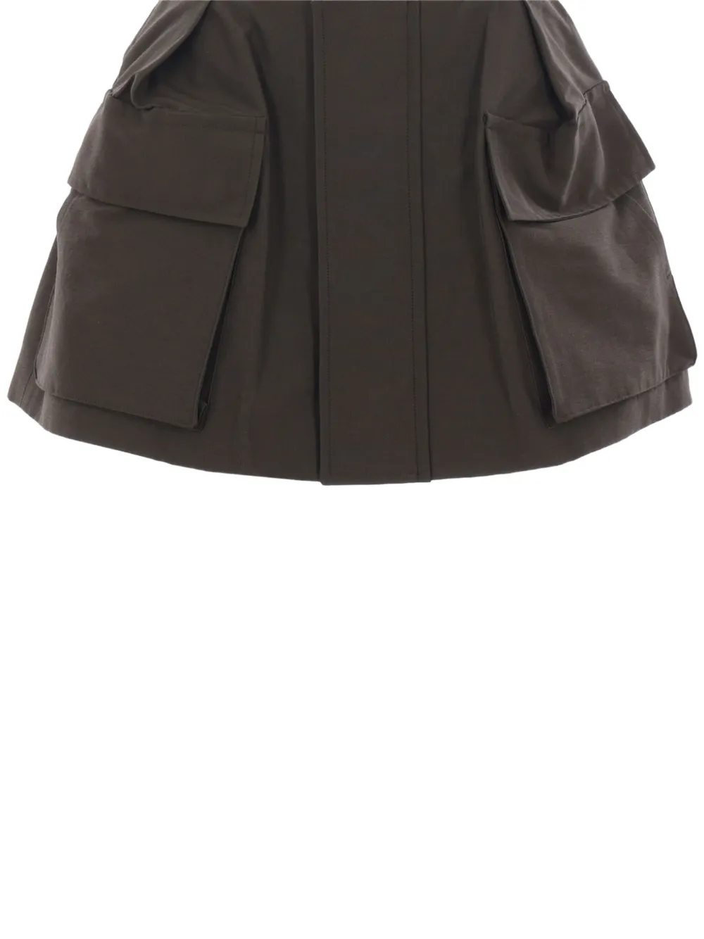 Shop Sacai Grosgrain Skort In Brown