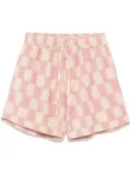 Bonsai checkerboard shorts - Neutrals