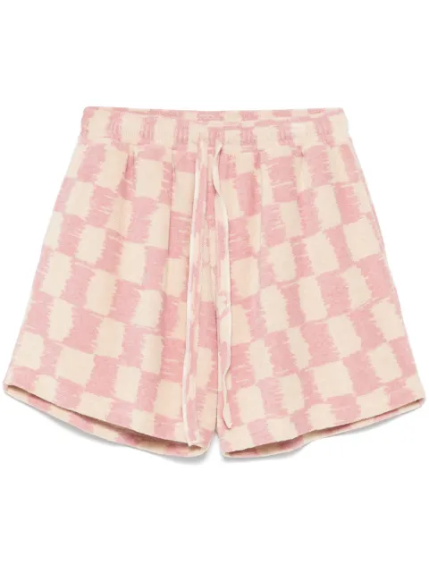 Bonsai shorts con motivo de cuadros de ajedrez