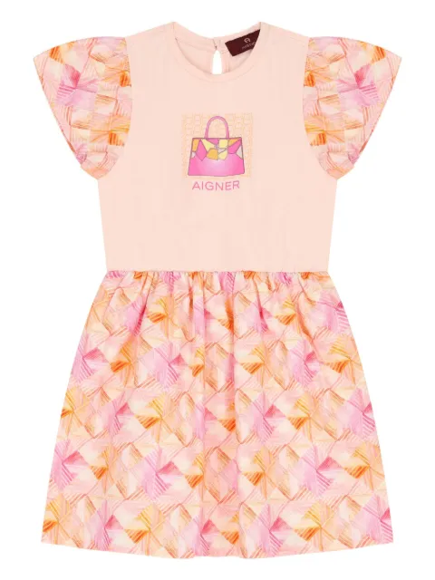 Aigner Kids bag-print dress
