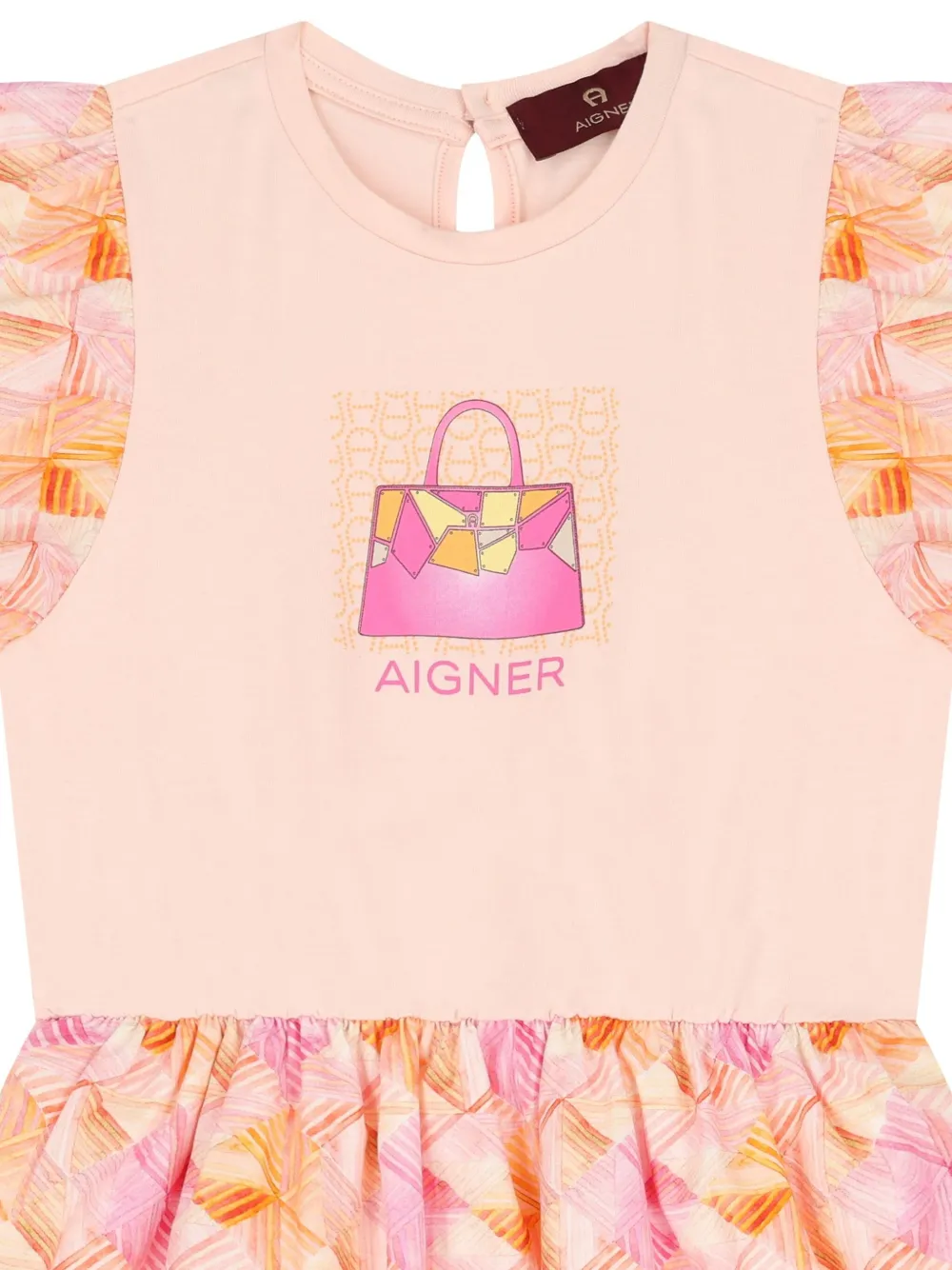 Aigner Kids Jurk met print Roze