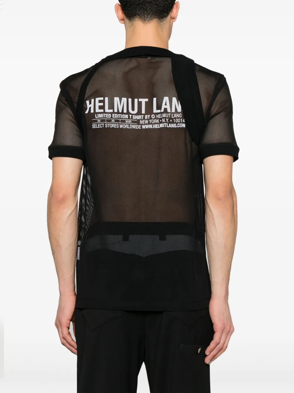 Helmut Lang T-shirt met logopatch Zwart