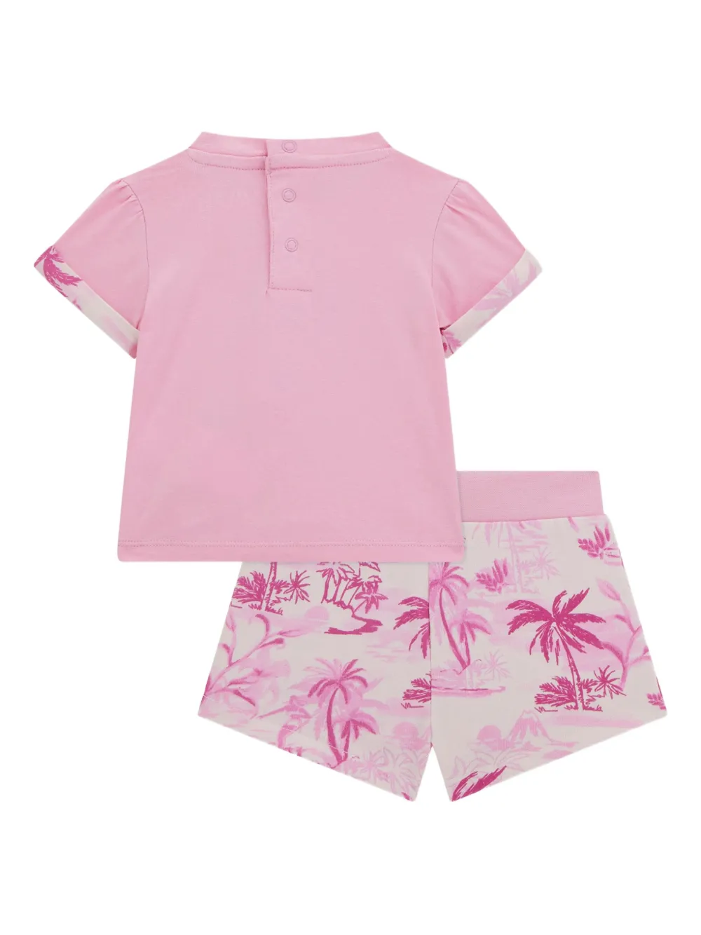 GUESS PALM TREE-PRINT SHORT AND T-SHIRT SET
