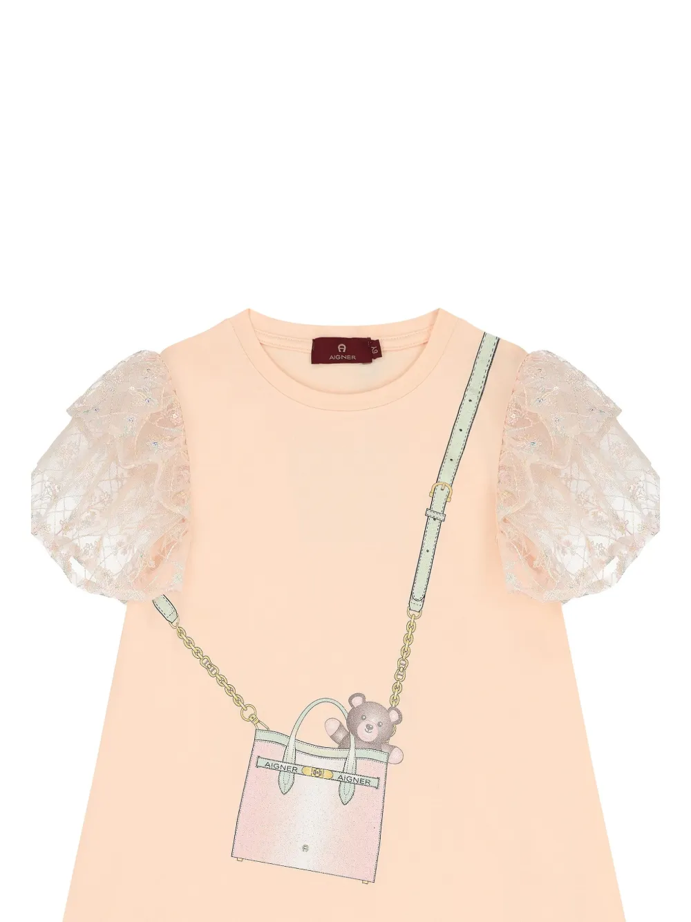 Aigner Kids Jurk met print Roze