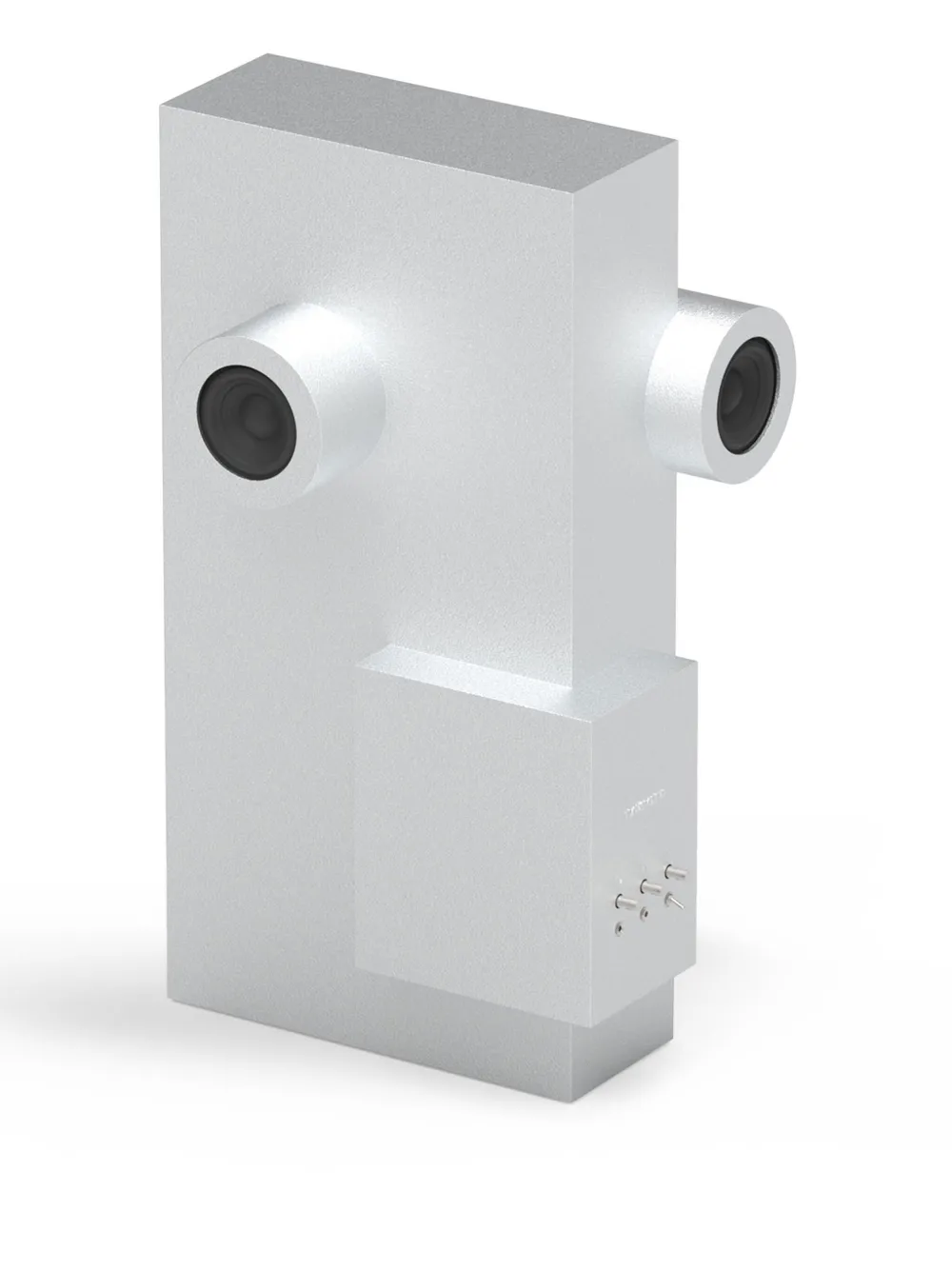 Transparent Brutalist speaker | Silver | Image 1