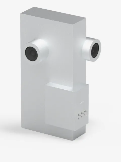 Transparent Brutalist speaker 