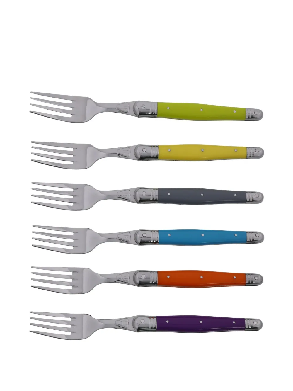 Jean Dubost Laguiole Colour-block Cutlery (set Of 24) In Silver