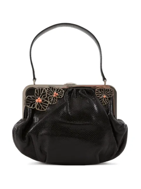 Cartier 2000s floral-appliqué handbag