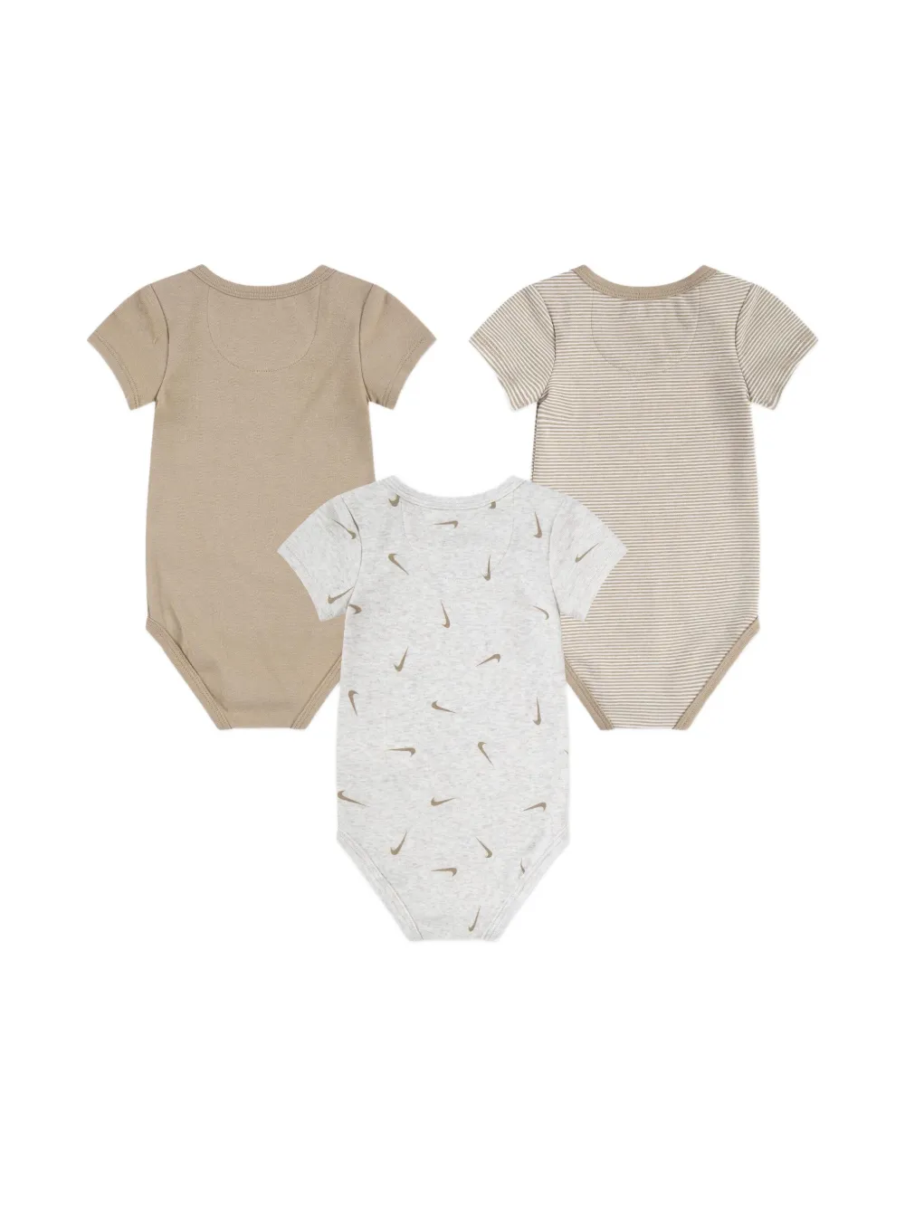 Nike Kids Drie rompers met korte mouwen - Beige