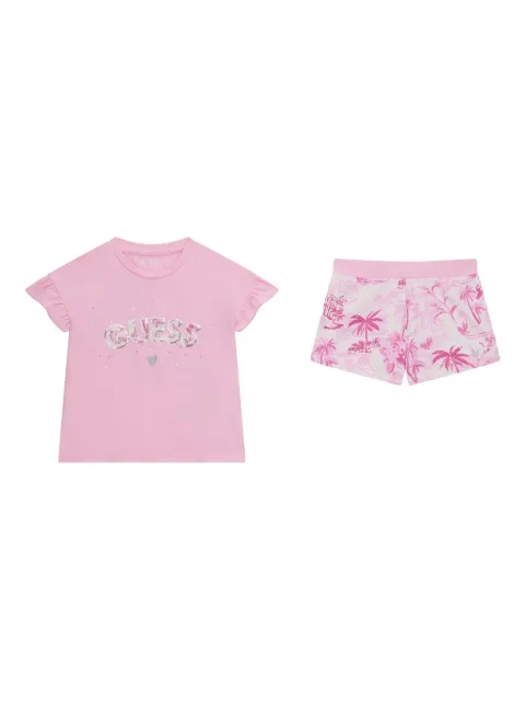 guess kids shorts con estampado floral