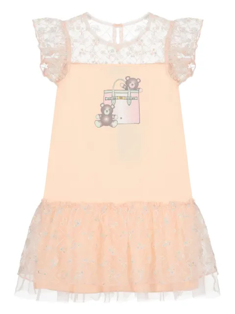Aigner Kids logo-print cotton dress