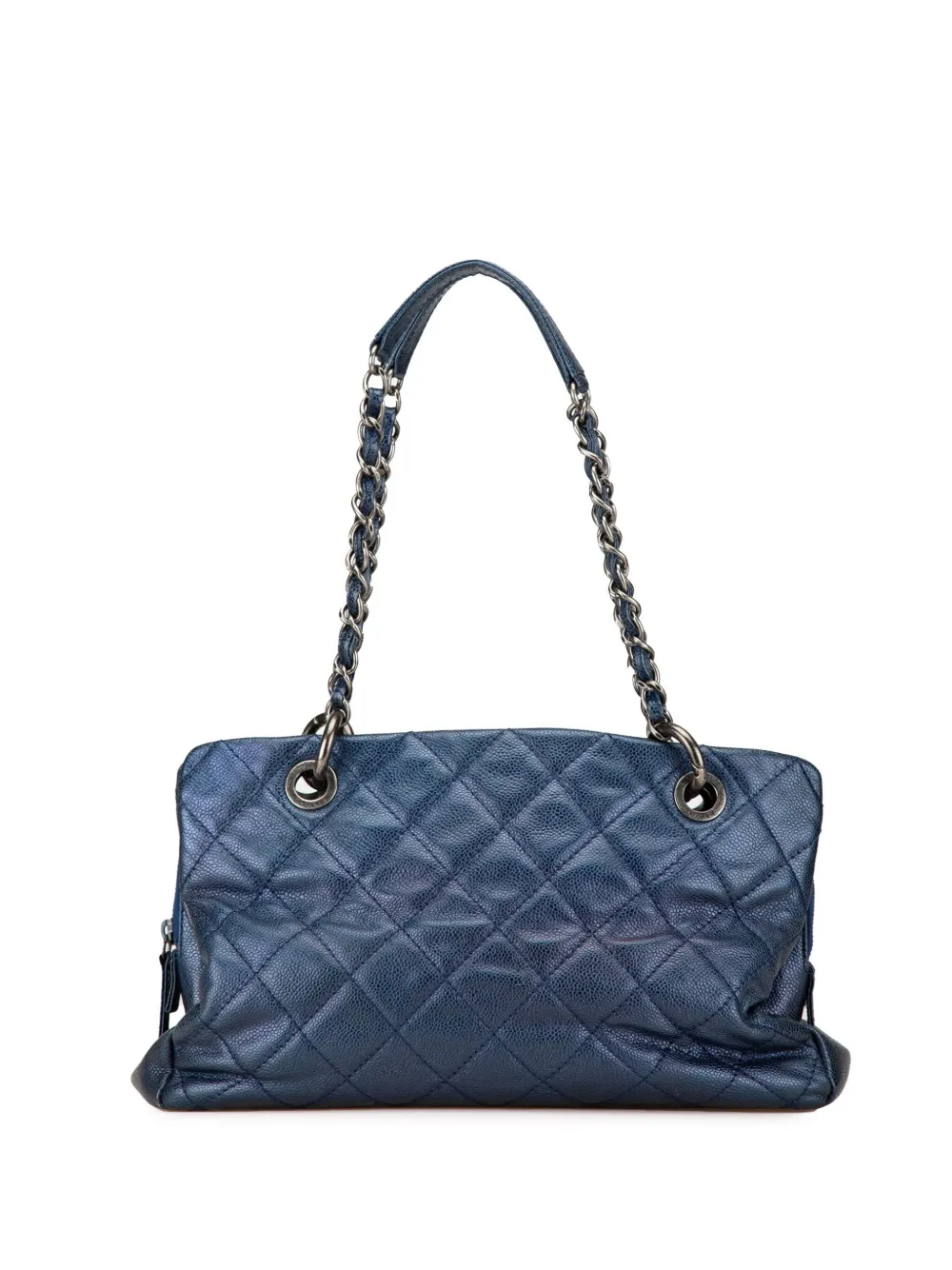 CHANEL Pre-Owned 2012 Quilted Iridescent Caviar Chic Shopping tote bag | Blue | Image 1