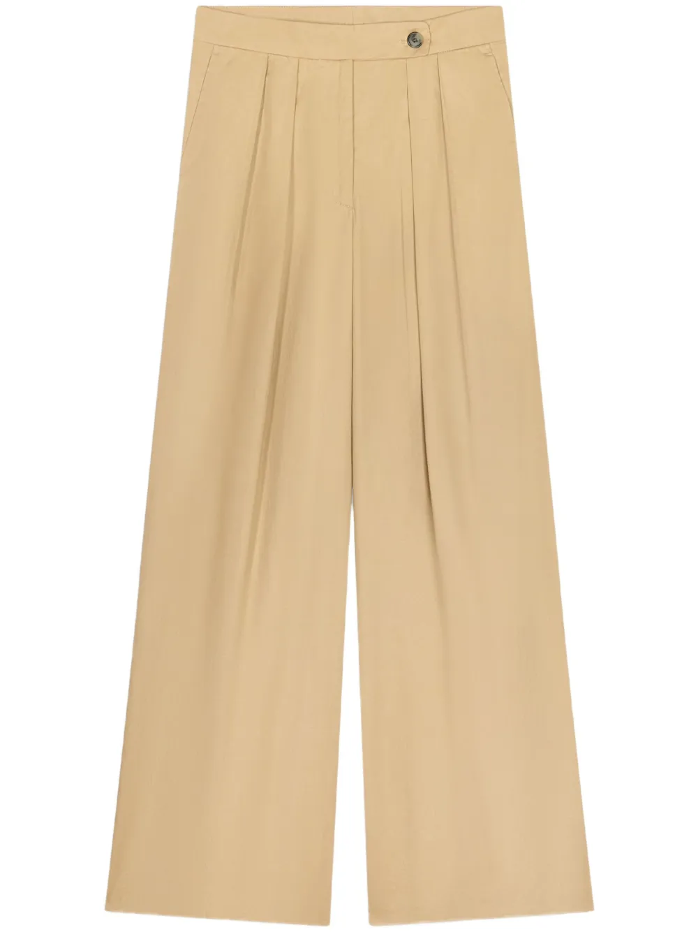 pleated wide-leg trousers