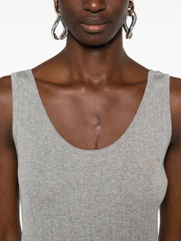 FENDI Fendi Roma Tank Top | Grey | FARFETCH