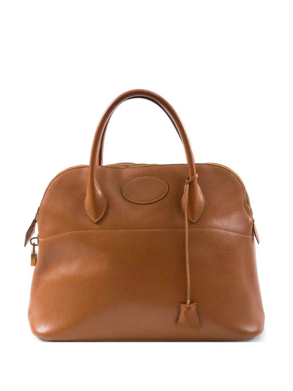 Pre-owned Hermes 1990 Bolida 35 Handbag In Brown