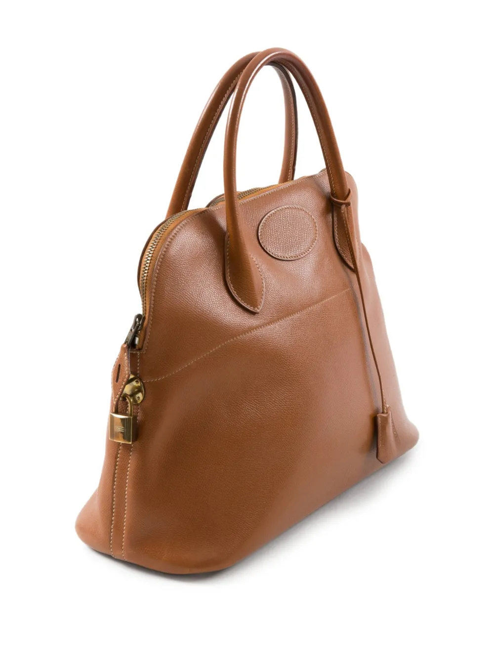 Pre-owned Hermes 1990 Bolida 35 Handbag In Brown