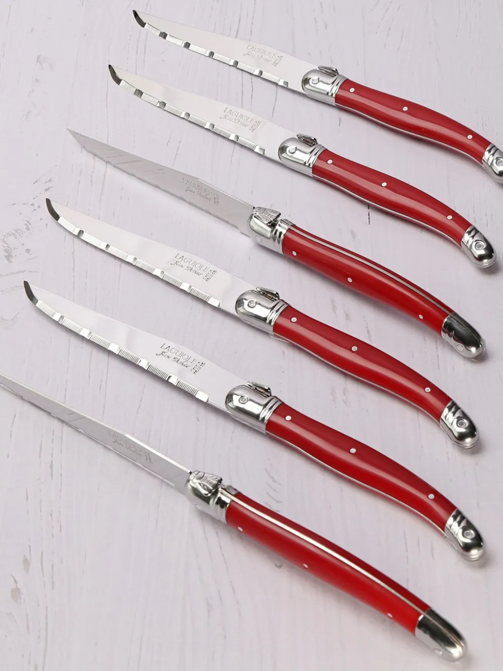 Jean Dubost Laguiole Cutlery Red Uni In Red