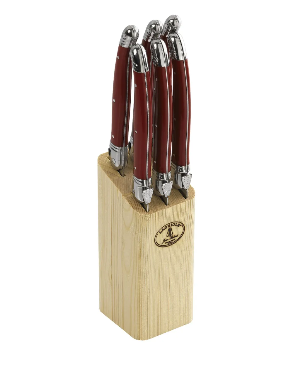 Jean Dubost Laguiole Block steak knifes (set of six) | Red | Image 1