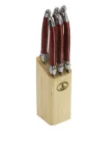 Jean Dubost Laguiole Block steak knifes (set of six) - Red