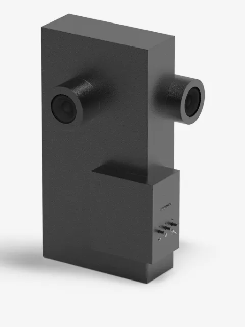 Transparent Brutalist speaker 