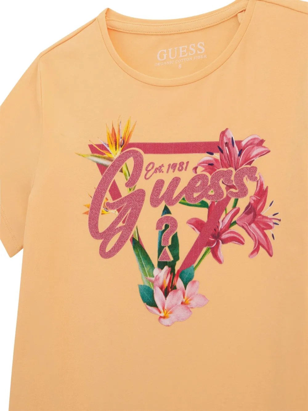 guess kids T-shirt met logoprint Oranje