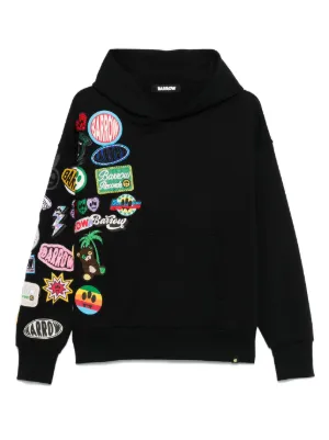 『Barrow』グラフィックフーディー BARROW logo-print Hoodie | Blue | FARFETCH